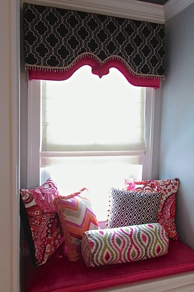 custom cornice design idea in girls bedroom