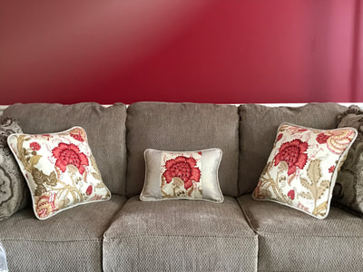 living room custom accent pillows